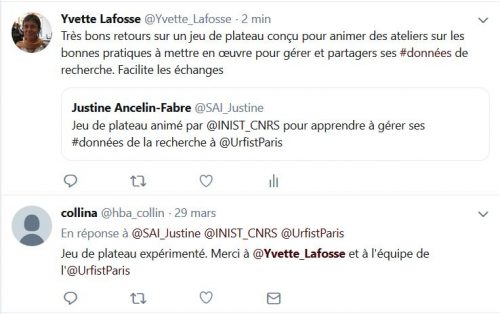 Tweets-jeu plateau